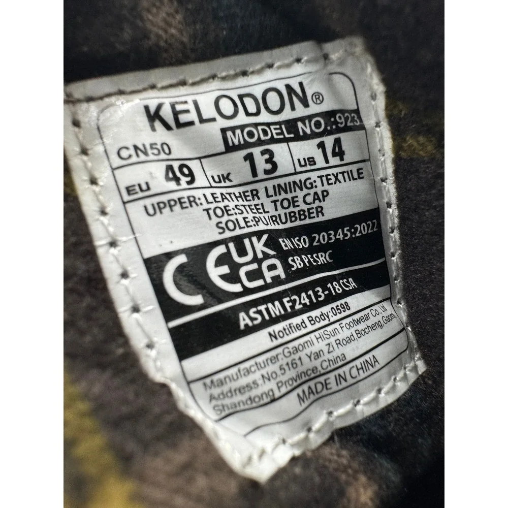 Waterproof Work Boots Black Mens‎ 14 Steel Toe Kelodon